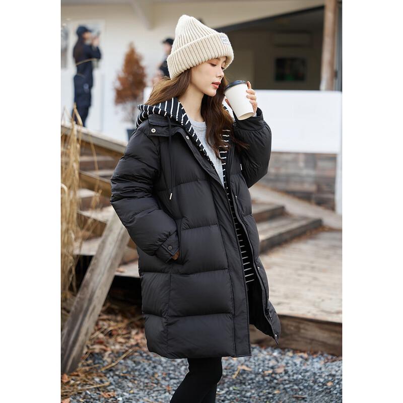 Demana Women's Extra Warm Hooded Mid-Length Down Jacket