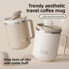 500ML Coffee Mug Large Capacity with Handle Thermal Mug Leak-proof 304 Stainless Steel Drinking Cup Coffee Milk Tea