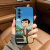 Cute Funny Mr B-Bean-es Black Soft Silicone Phone Case for Samsung Galaxy A73, A71, A72, A70, A53, A52, A51