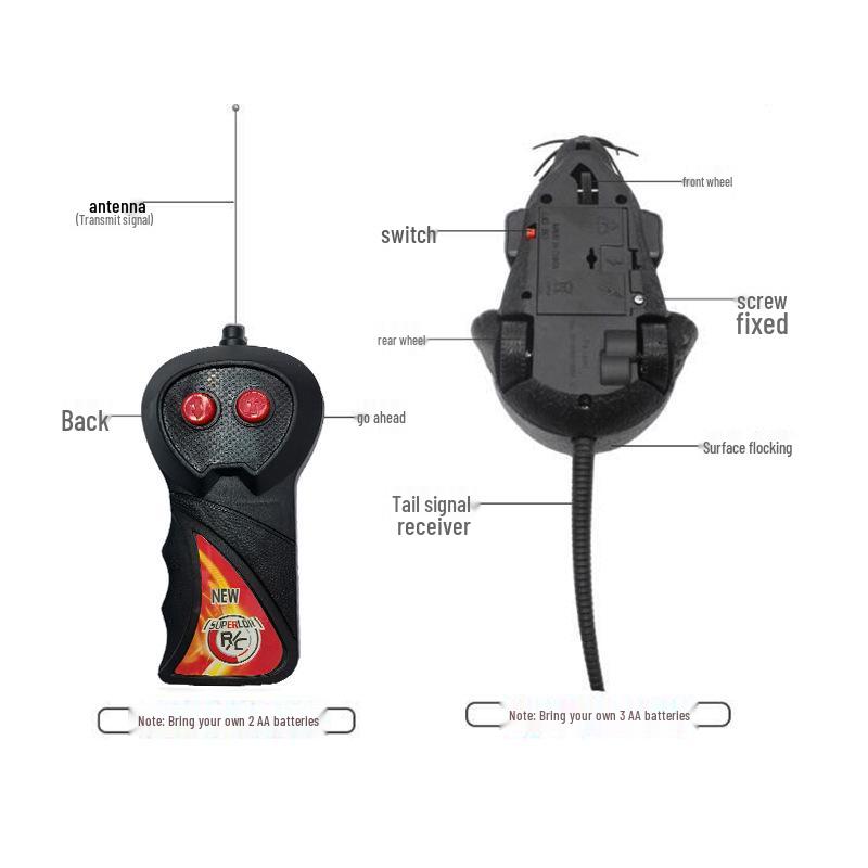 Novel Remote Control Mouse Cat Teaser Toy - Infrared Simulator Animal Electric Toy