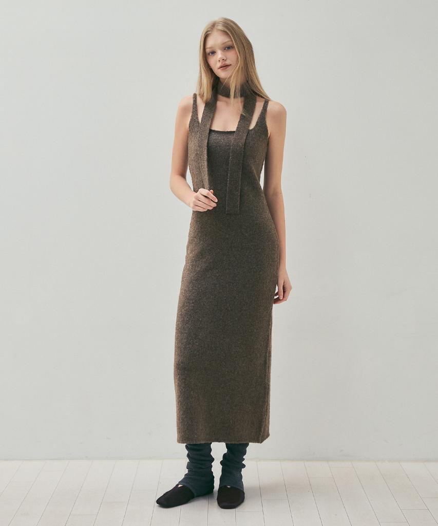 Cita Comfort Wool Long Knit Dress_Ctop712(Brown)