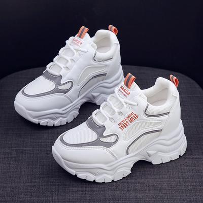 Dad Shoes Women's Spring and Autumn New Ins Trendy Temperament Versatile Sports Inner Height Increase Small Women's Shoes Little White Shoes