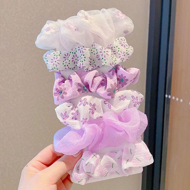 

6Pcs/set Hair Accessories For Girls Hair Scrunchies Hair Bands Scrunchy Hair Ties Ropes Ponytail Holder for Women or Girls