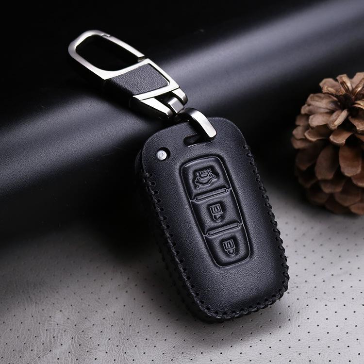 Genuine Leather Car Key Case Set for Kia K3, Sportage, K4, Yipao, K5, K2, Kaisen KX3, KX5