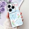 Cover For Tecno Spark 20 Pro Plus Back Bumper Spark 20Pro 20C Colorful Butterfly Flower Painting Phone Case Black Soft Silicone