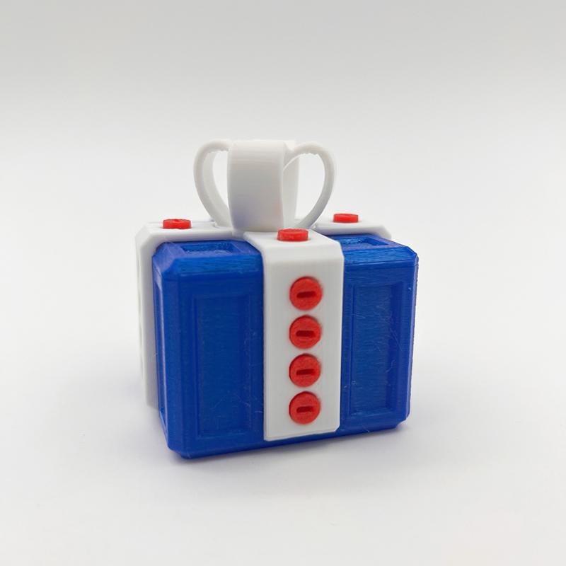 3D printed surprise Christmas box with Christmas atmosphere decorations and ornaments that can be freely twisted and decompresse