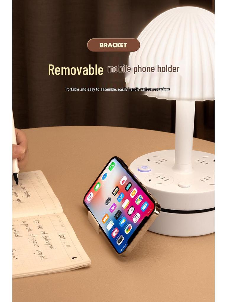 Luxury Glass LED Table Lamp - Eye Protection Night Light for Master Bedroom and Nursery.