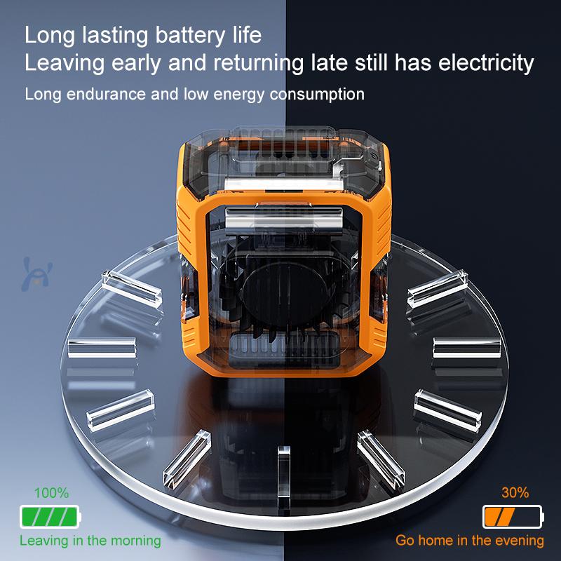 Waist Hanging Fan Wearable Personal Fan Portable Mini Waist Clip FanFan USB Rechargeable Emergency Mobile Power For Outdoor