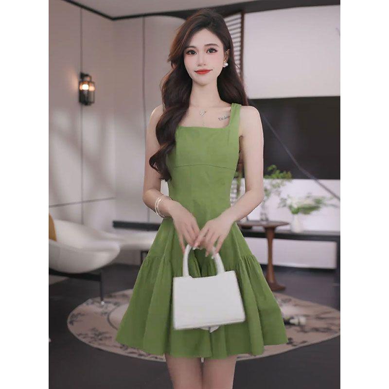 Summer 2026 French Retro Mori Style A-line Petite Dress M [Below 105 lbs]