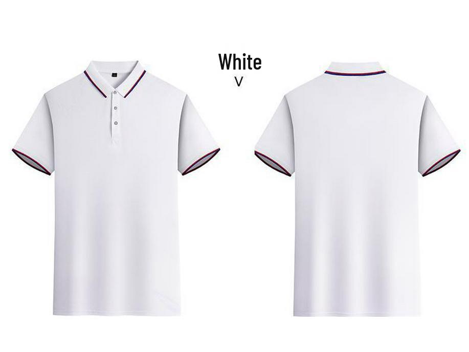Unisex Summer Short-Sleeved Polo Shirts: Ideal for Work Uniforms, Group Events, DIY Customization & Everyday Wear.