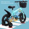12 Inch Kids Bike Stable Riding High Carbon Steel Frame Baby Bicycle with Training Wheels for 2‑6 Years Old Children Green
