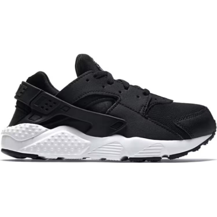 Nike Air Huarache Run Slip Resistant Abrasion Resistant Low top Kids' Running Shoes Black White Kids' 704949-011