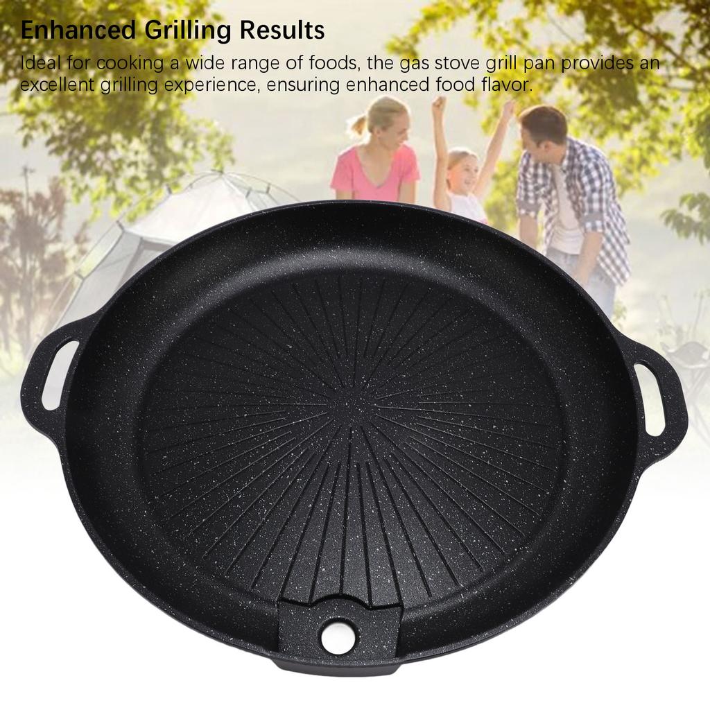 Grill Pan Griddle Aluminum Alloy Erosion Resistant Portable BBQ Grill Tray Oven Pan for Home Outdoor Camping Picnic