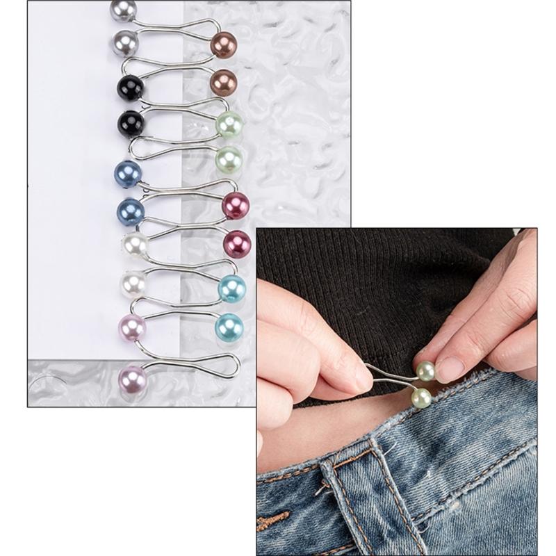 Adjustable Tighten Waist Button for Women Skirt Pants Jeans Tighten Waist Clip Metal Pin Clothing Fastening