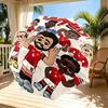 Football team.C Print Automatic Open Close Umbrella, Portable Foldable Umbrella, for Outdoor Commute Camping Trip, Ideal Birthday Gift