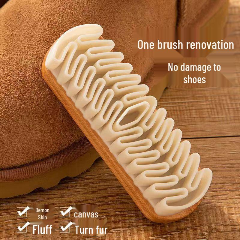 Suede & Nubuck Cleaning Brush - Soft Rubber Bristles for Snow Boots and Stain Removal