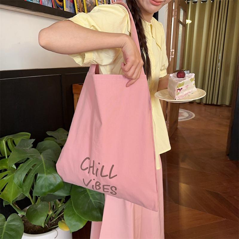 54 Printed Cloth Bag Women's Tote Bag Canvas Bag Go To Work Large Capacity Commuter Student Wear Book Shoulder Cloth Bag Bag