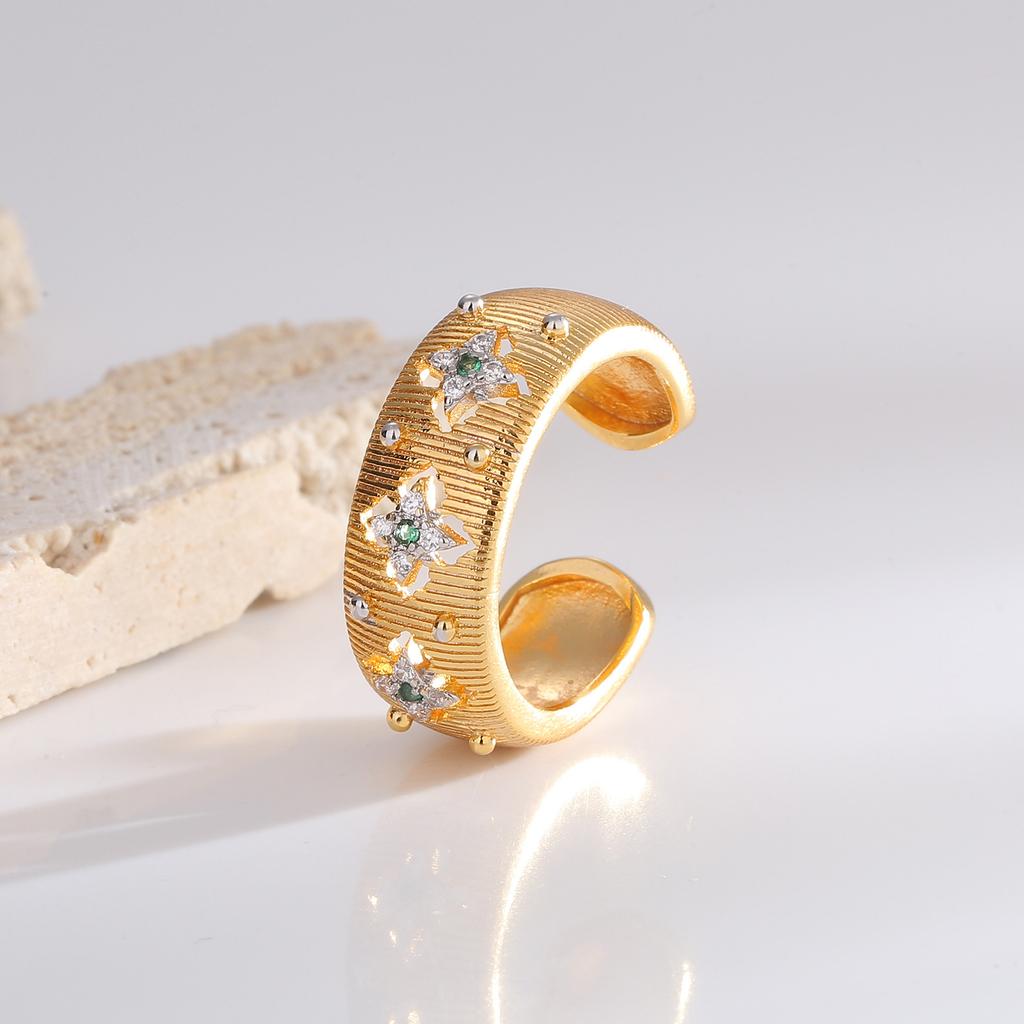 Fashionable Retro Ring, Niche High-end Ring, Court Brushed Craft, Handmade Jewelry