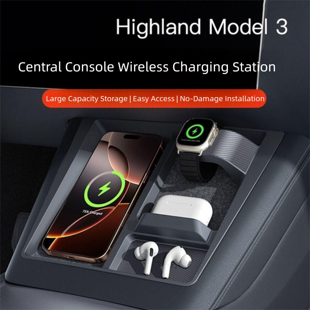 Wireless Charging Non-Slip Limiter Charging Compartment Limiter  for Tesla Model Y