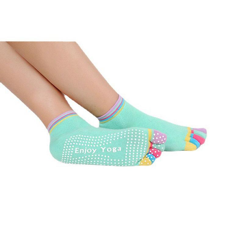 Pilates-Socken mit fünf Zehen, Damen, Pilates-Baumwolle, rutschfest, atmungsaktiv, Yoga, Tanz, Sport, Knöchelsocken für Fitness, Fitnessstudio, niedriger Knöchel