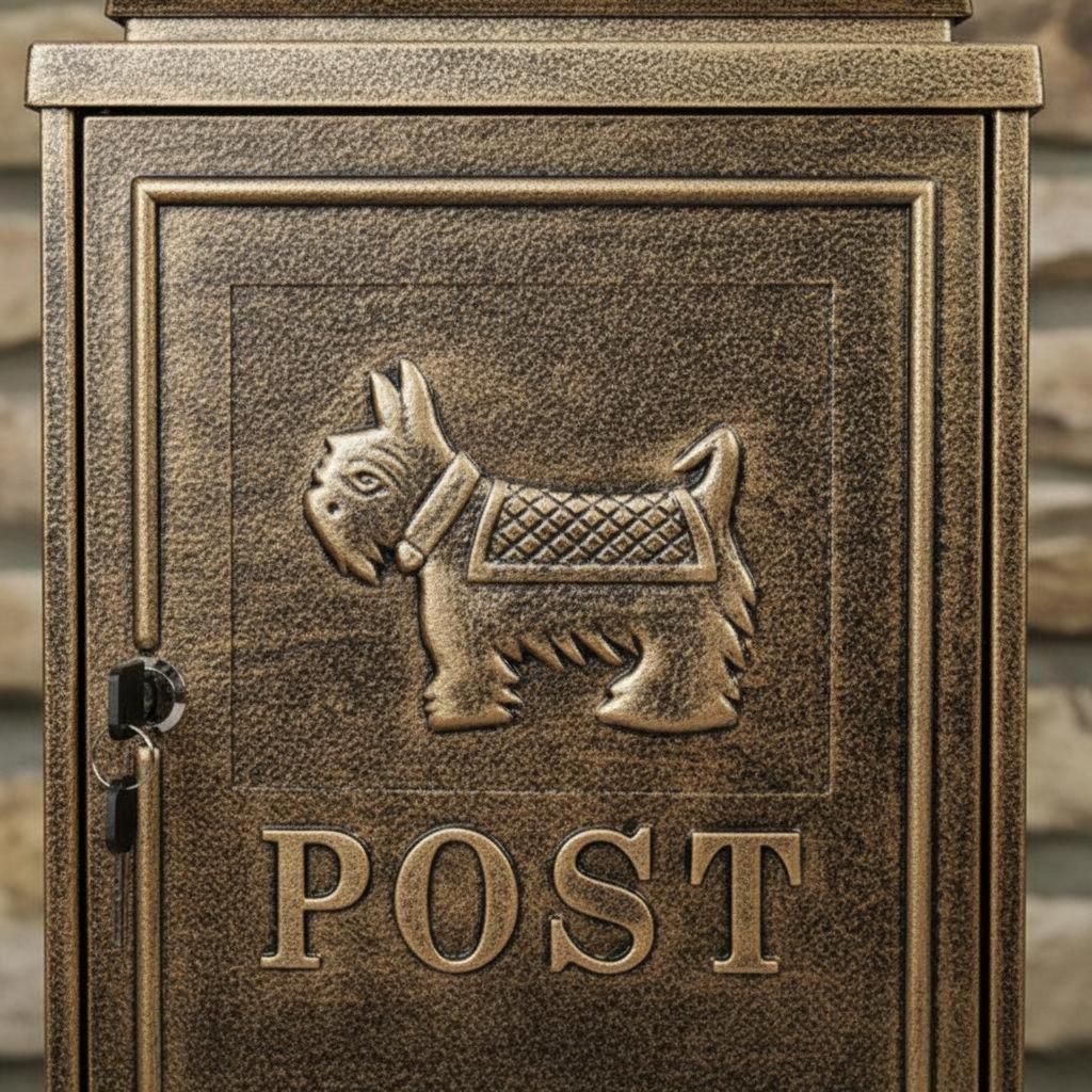 Large Weatherproof Outdoor Letterbox Aluminum Metal Post Box Decorative Mail