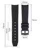 Watch Band Watch Strap 20mm Width Silicone Strap for Watches Omega X Swatch Collaboration Compatible Watch Strap Buckle with Spring Bar and H Type