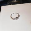 Exquisite Zircon Wheat Ear Open Ring: Sparkly, Geometric, High-End Luxury Jewelry for the Index Finger