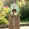 Owl Bird Feeder Outdoor Hanging Resin for Garden, Patio, Gardeners