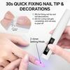 Portable Handheld Mini UV Nail Lamp with Timer, Adjustable Stand and Indicator, Rechargeable LED Nail Light for All Gel Nails