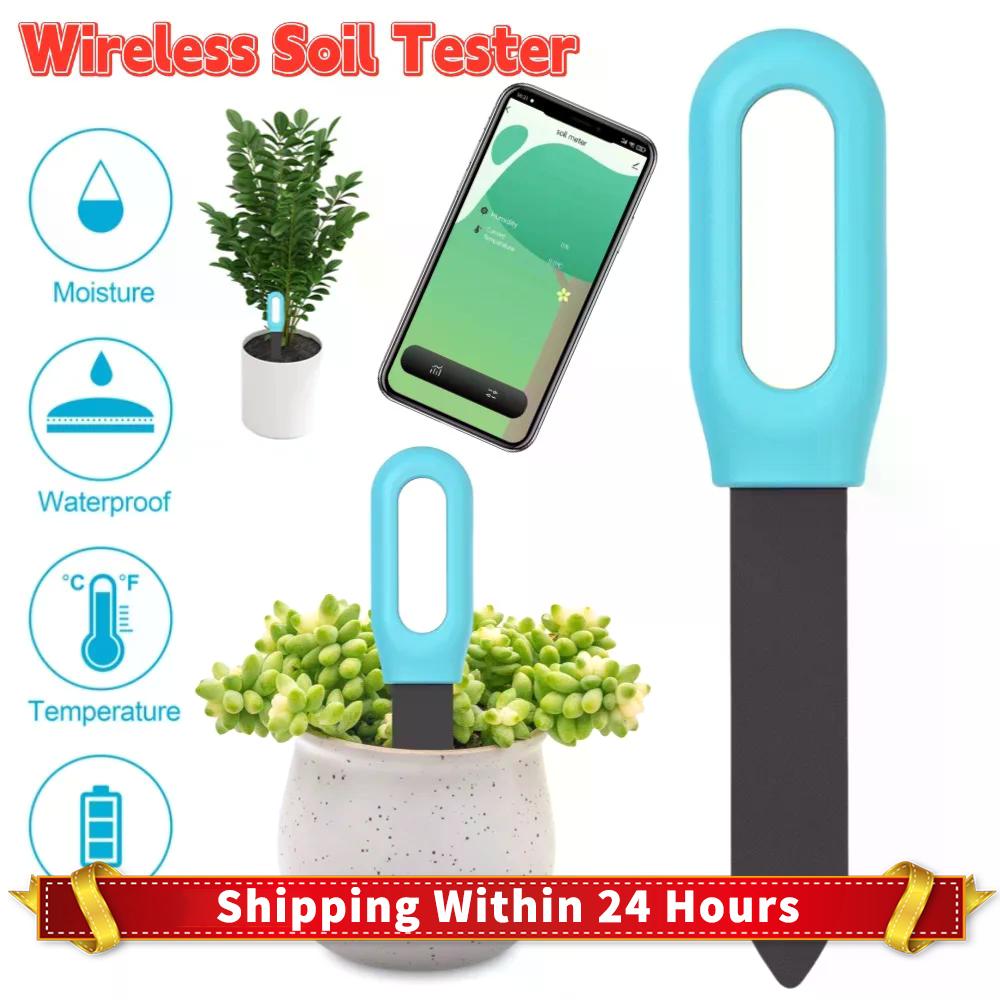2 In 1 Smart Soil Tester Thermometer Hygrometer Intelligent Garden Soil Moisture Sensor Detector Humidity Meter for Plant Care