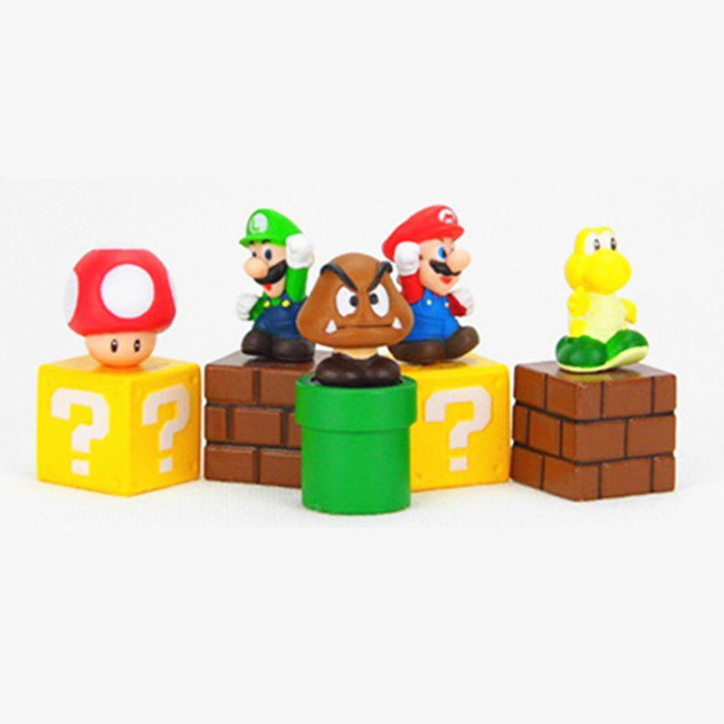 Lebhaftes Super Mario Bros PVC-Actionfiguren-Set für begeisterte Sammler und Kinder