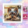 5D Diamond Painting Dog Cartoon Mosaic Animal Lake River Full Drill Embroidery Puppy DIY Crafts Kit Adult Room Decor