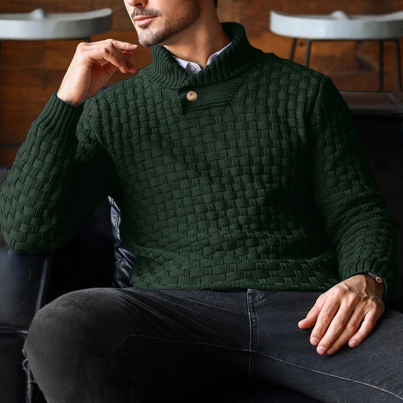 

Men s Solid Color Sweater Pullover Fashion Round Neck Slim Fit Sweater XXL