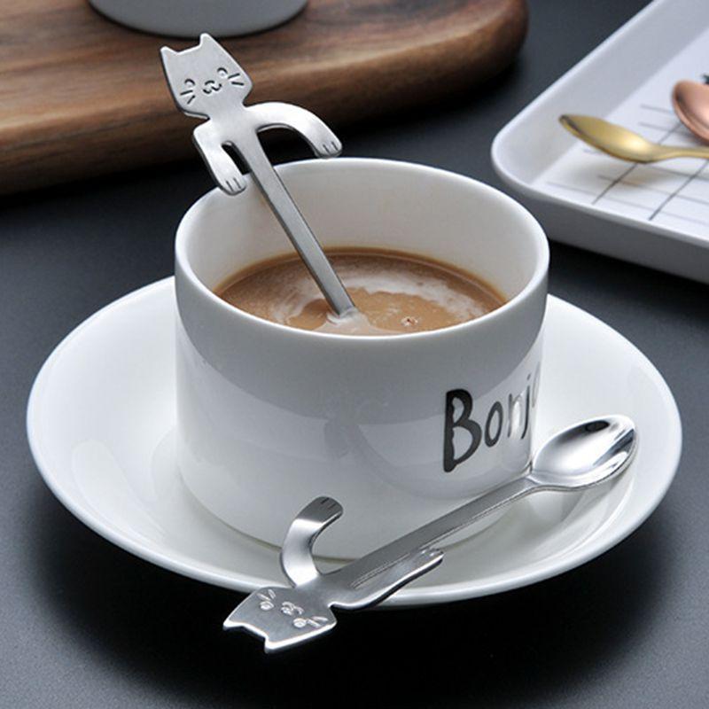 Unique Stainless Steel Cat Spoon With Cute Claws Perfect For Stirring Coffee And More