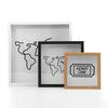 DIY Square Map Pattern Money-Saving Photo Frame Ornament