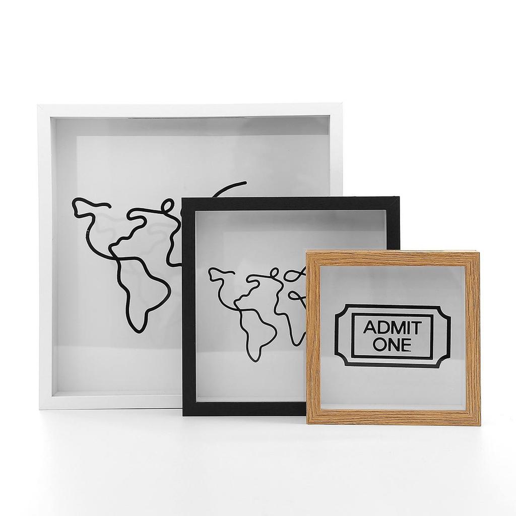 DIY Square Map Pattern Money-Saving Photo Frame Ornament