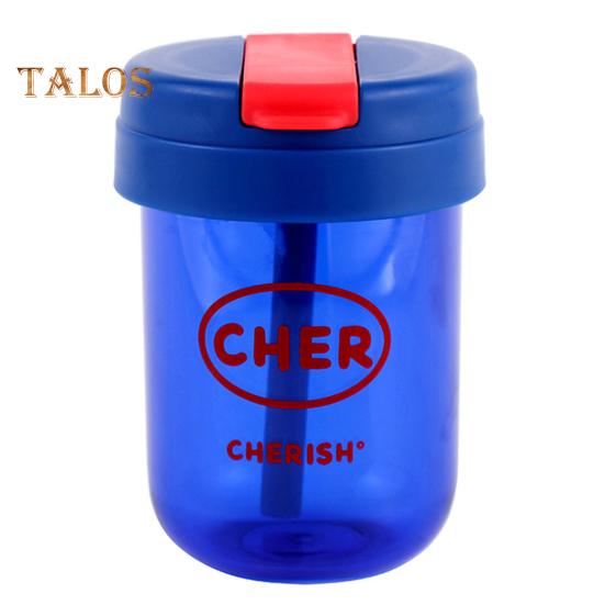 

300 мл чашка для питья, прозрачный корпус, защита от пятен, без запаха, модная портативная уличная соломенная чашка для бутылки для путешествий синий