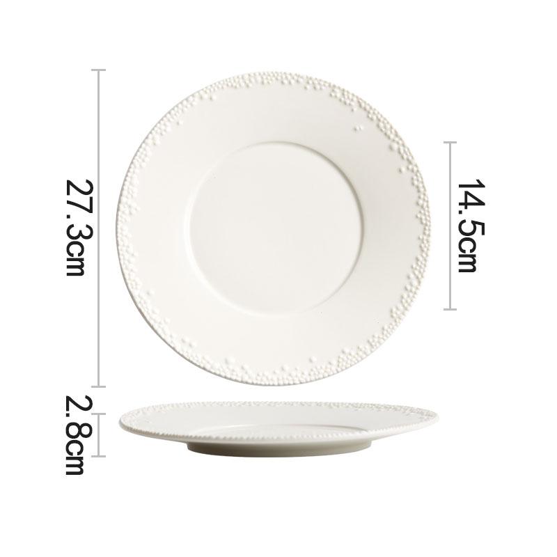 

Креативная керамическая мелкая тарелка с точечным узором, ресторанная тарелка для стейка, десертная тарелка, тарелки для пасты, специальная посуда для молекулярной кухни