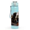 1PC Dark Mountain Forest Fog Scene Print 750ml Color Plastic Sports Water Bottle Leakproof Flip Straw Lid Suitable for Sports Office Home Use