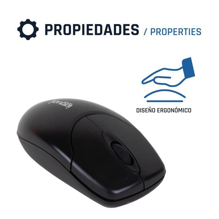 Classic Mouse - Iggual - Multicolor - 8x4x12 Cm - Ambidextrous - 3 Buttons - Office - Desktop Computer