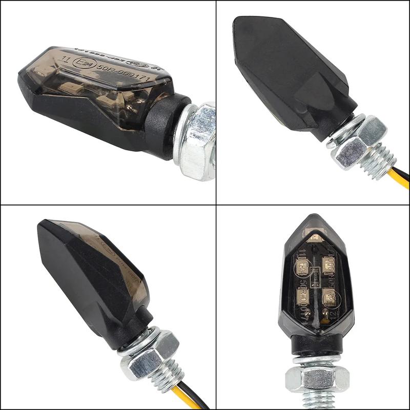 Motorcycle Turn Signals LED Light Mini Indicators Universal Light Super Bright Amber Blinker Lamp