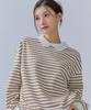 CHASECULT Women'S Collared Striped Sweatshirt-Cerg5168B0U