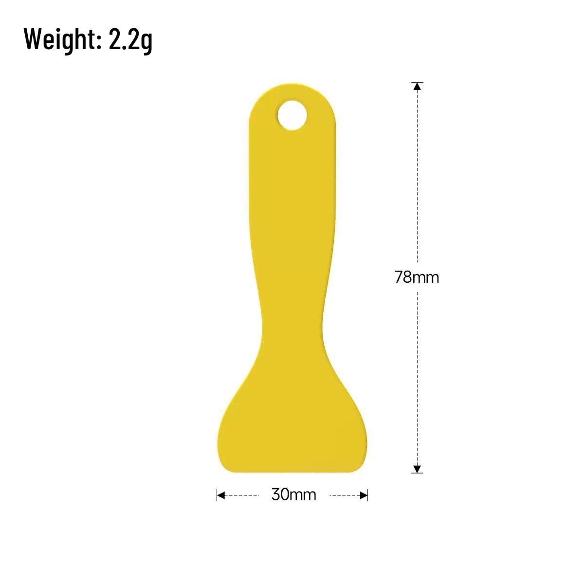 Yellow Multifunctional Window Squeegee — Anti-Curling Glass Film Application Tool