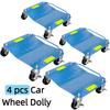 Car Dolly Set of 4, 6000 Lbs Capacity Car Wheel Dolly with Reflective Tape,Car Moving Dolly with 360° Rotational Wheel & Brakes,Heavy Duty Vehicle
