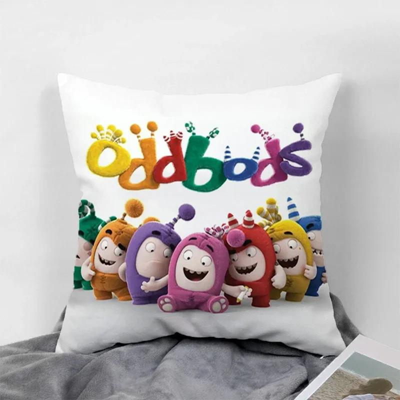Dekoracja Domu Poszewki na Poduszki Oddbods na Poduszkę do Łóżka 45*45 Dekoracja Poduszek na Kanapę Salon Pościel na Łóżko Pojedyncze Pokrowiec na Kanapę Samochodową
