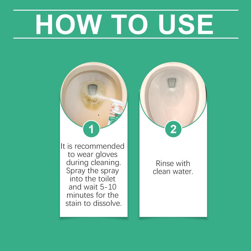 Toilet Stain Remover Efficient Yellow Stain Cleaner Quick Deodorizer No Harmful Residues Best for Household Bathrooms