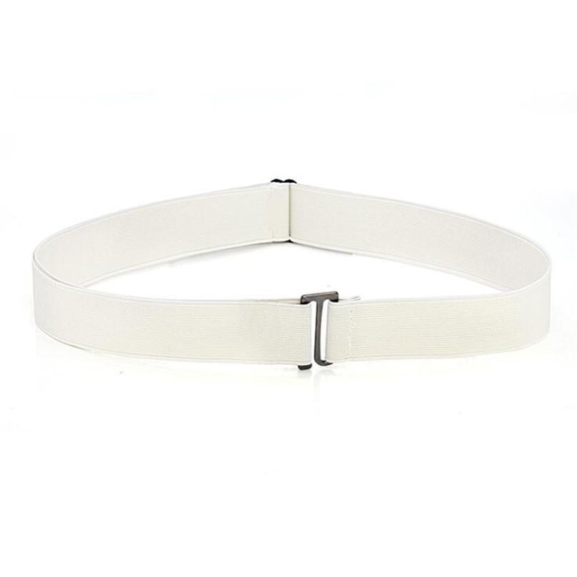 

Мягкий поясной ремень женский невидимый эластичный 1 шт портативный для джинсов с плоской пряжкой One Size белый