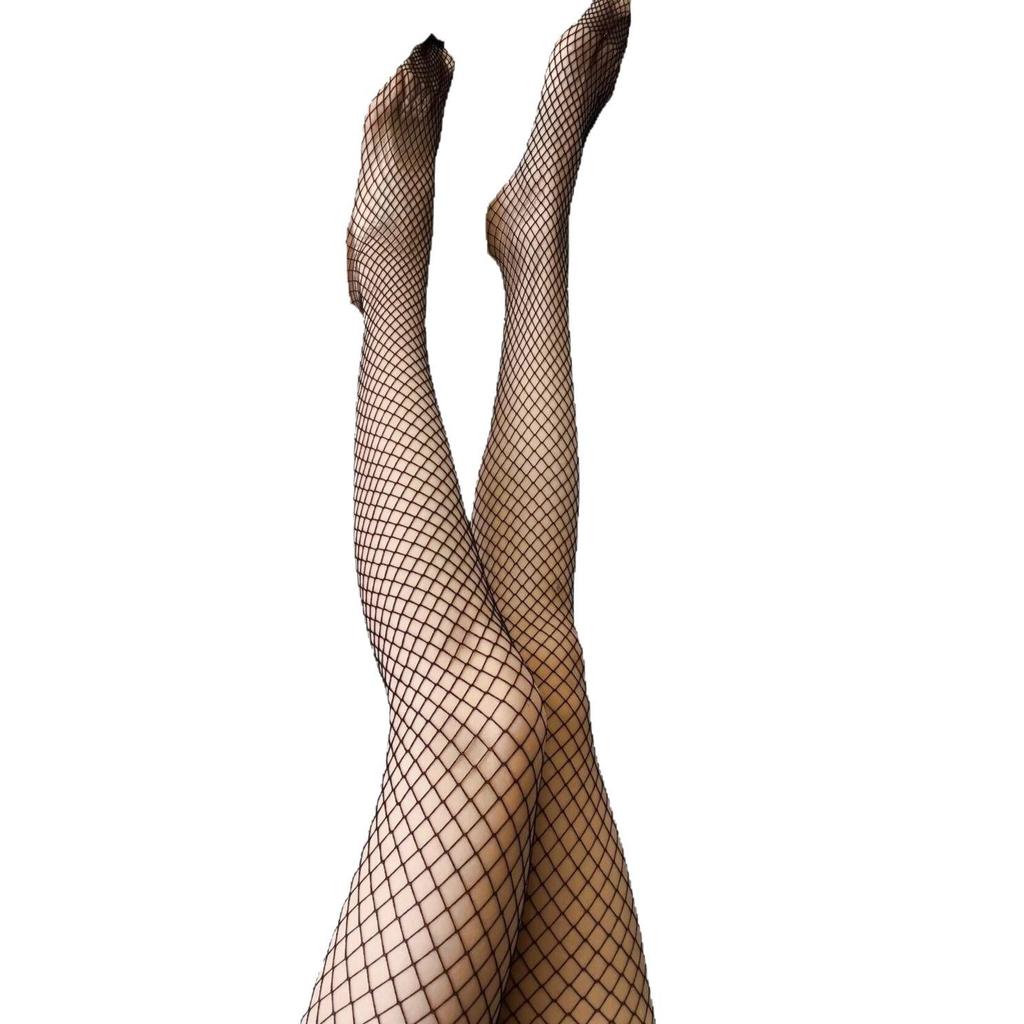 Damen Over-the-Knee Schwarze Strümpfe mit Trägern - Weiße Einteiler Strumpfhose