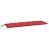 VidaXL Garden Bench Cushion, Bench Cover with String Ties, Waterproof Outdoor Cushion, Red 150x50x7 Cm 361608