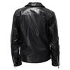Herren Modische Leder Motorradjacke - Frühling/Herbst Stil mit Horizontalem Reißverschluss, Attraktives Design, Jugend Übergröße Oberbekleidung